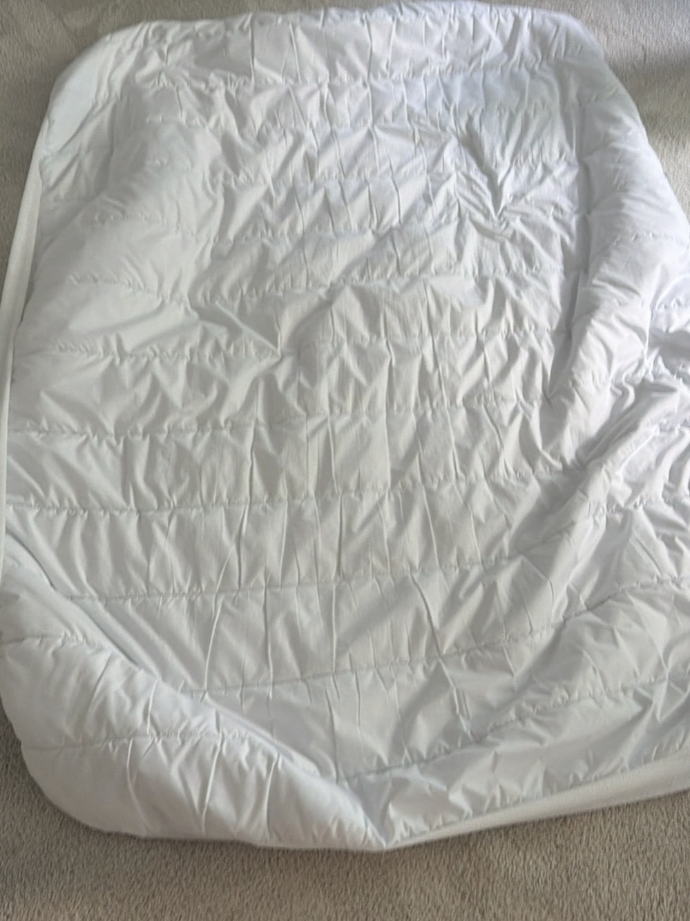 White Quilted Fitted Mattress Protector - Soft Waterproof Bedding